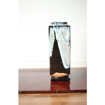 五代 清水六兵衛 瀬戸唐津花瓶　P411