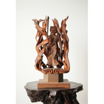 不動明王像 木彫像　X419