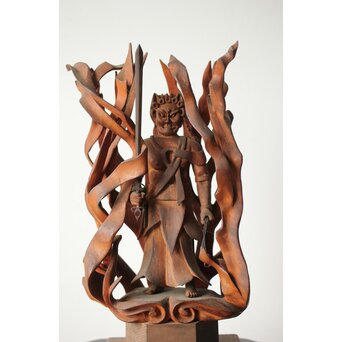 不動明王像 木彫像　X419 