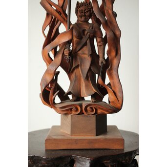 不動明王像 木彫像　X419 