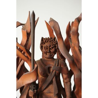 不動明王像 木彫像　X419 