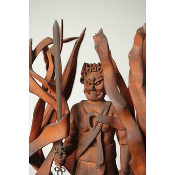 不動明王像 木彫像　X419 