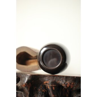 裏千家八代 一燈宗室 又玄斎花押 黒棗と竹蓋置　Q338 