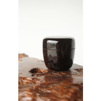 裏千家八代 一燈宗室 又玄斎花押 黒棗と竹蓋置　Q338 