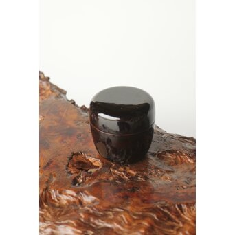 裏千家八代 一燈宗室 又玄斎花押 黒棗と竹蓋置　Q338 