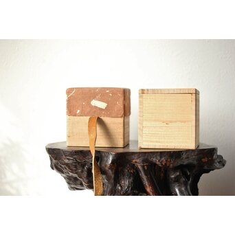 裏千家八代 一燈宗室 又玄斎花押 黒棗と竹蓋置　Q338 