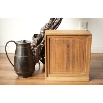 山本自爐 仏教美術 布薩形水瓶意 内鍍金銅水注 共箱　M372 