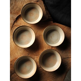 御本手 覆輪皿 五客　P414 