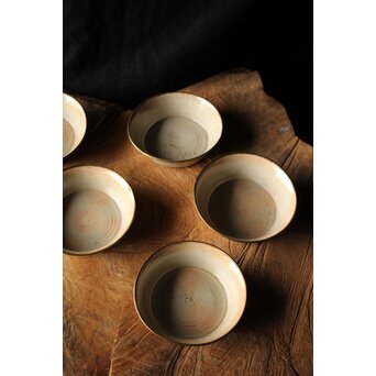 御本手 覆輪皿 五客　P414 