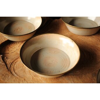 御本手 覆輪皿 五客　P414 