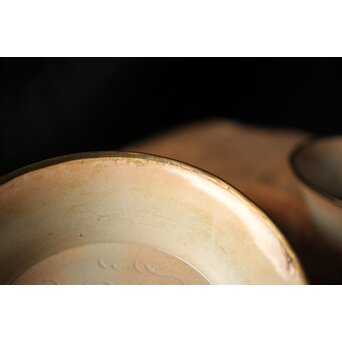 御本手 覆輪皿 五客　P414 