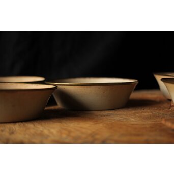 御本手 覆輪皿 五客　P414 