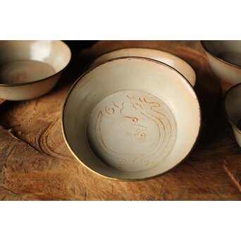 御本手 覆輪皿 五客　P414 