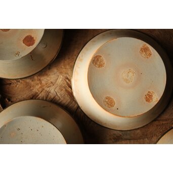 御本手 覆輪皿 五客　P414 