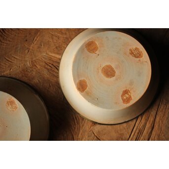 御本手 覆輪皿 五客　P414 