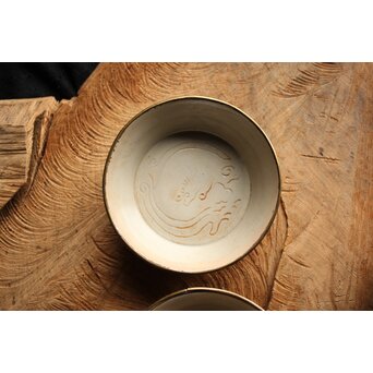 御本手 覆輪皿 五客　P414 