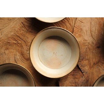 御本手 覆輪皿 五客　P414 