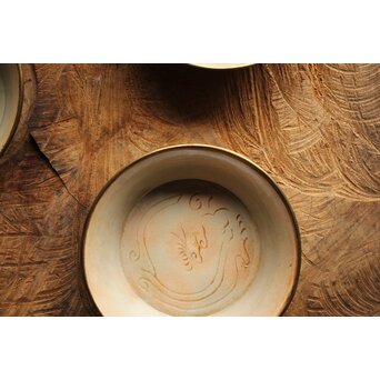 御本手 覆輪皿 五客　P414 