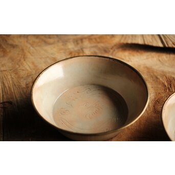 御本手 覆輪皿 五客　P414 