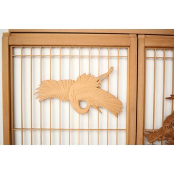 鶴松 書院欄間 5枚1組　R0321 