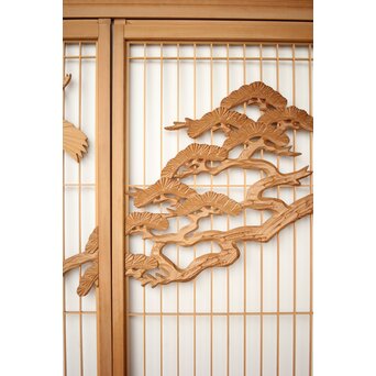 鶴松 書院欄間 5枚1組　R0321 