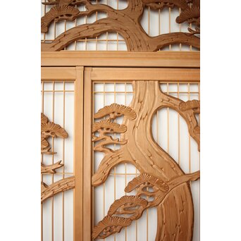 鶴松 書院欄間 5枚1組　R0321 