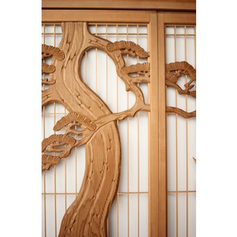 鶴松 書院欄間 5枚1組　R0321 