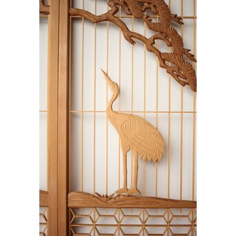 鶴松 書院欄間 5枚1組　R0321 