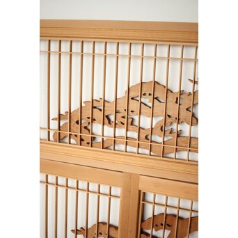 鶴松 書院欄間 5枚1組　R0321 