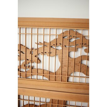 鶴松 書院欄間 5枚1組　R0321 