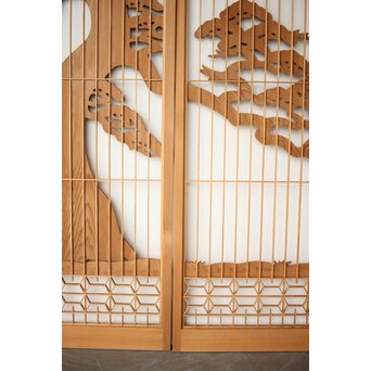 鶴松 書院欄間 5枚1組　R0321 