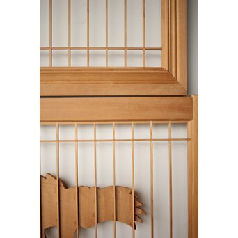 鶴松 書院欄間 5枚1組　R0321 