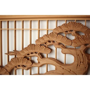 鶴松 書院欄間 5枚1組　R0321 