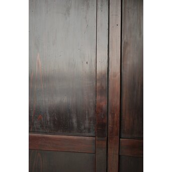 一枚板 飴色建具 2枚1組　B1043 飴色の光沢感