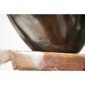 原惣右衛門作か 龍型鋳物花器　M373 