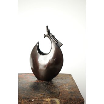 原惣右衛門作か 龍型鋳物花器　M373