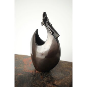 原惣右衛門作か 龍型鋳物花器　M373 