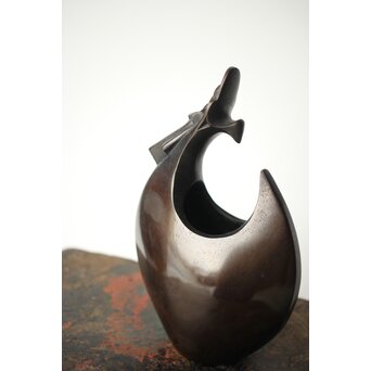 原惣右衛門作か 龍型鋳物花器　M373 