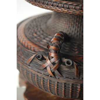 飯塚鳳斎 牡丹籠 竹花籠　U334 