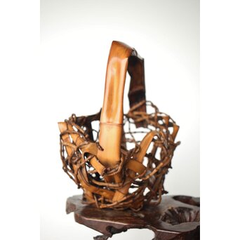 在銘 竹根 竹籠　U335 