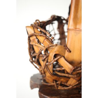 在銘 竹根 竹籠　U335 