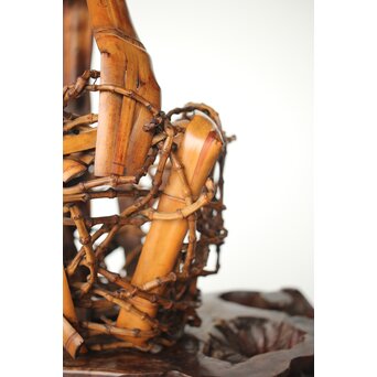 在銘 竹根 竹籠　U335 