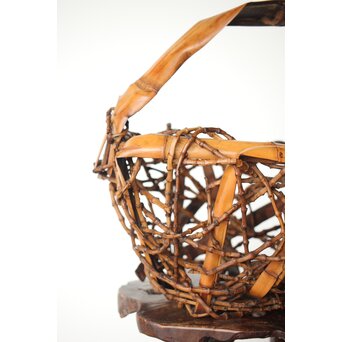 在銘 竹根 竹籠　U335 