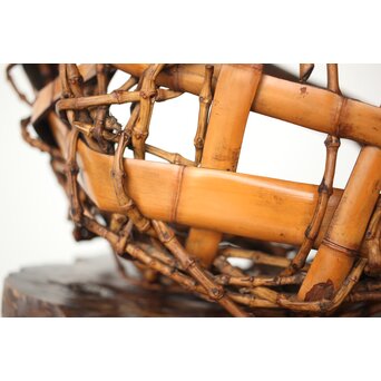 在銘 竹根 竹籠　U335 