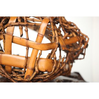 在銘 竹根 竹籠　U335 