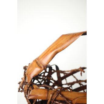 在銘 竹根 竹籠　U335 