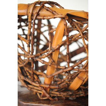 在銘 竹根 竹籠　U335 