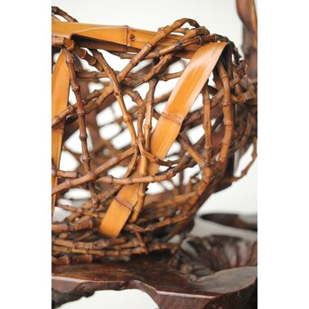 在銘 竹根 竹籠　U335 