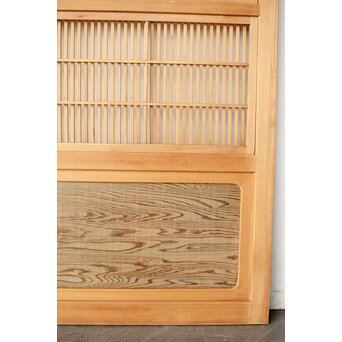 障子枠付 白木格子戸　L1102 