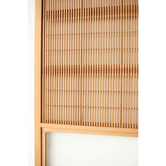 障子枠付 白木格子戸　L1102 とても繊細な格子のライン